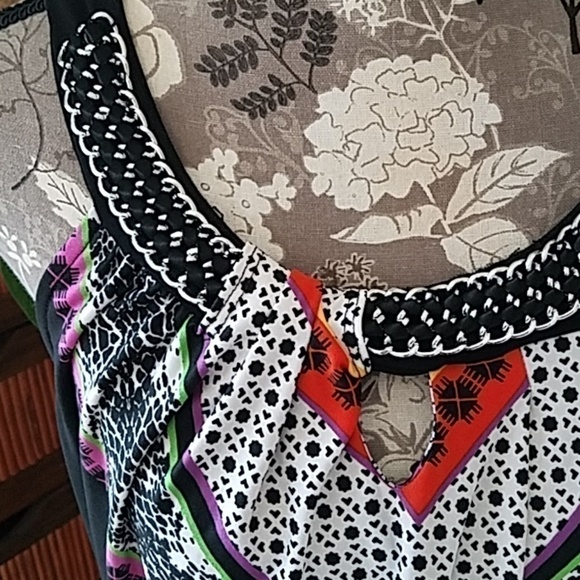 NY Collection handkerchief hem maxi dress sz. S - Picture 2 of 8